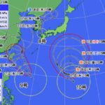 台風8号9号10号のトリプル台風で種子島にいい波連日到来